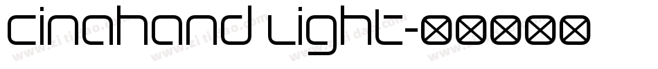 Cinahand Light字体转换